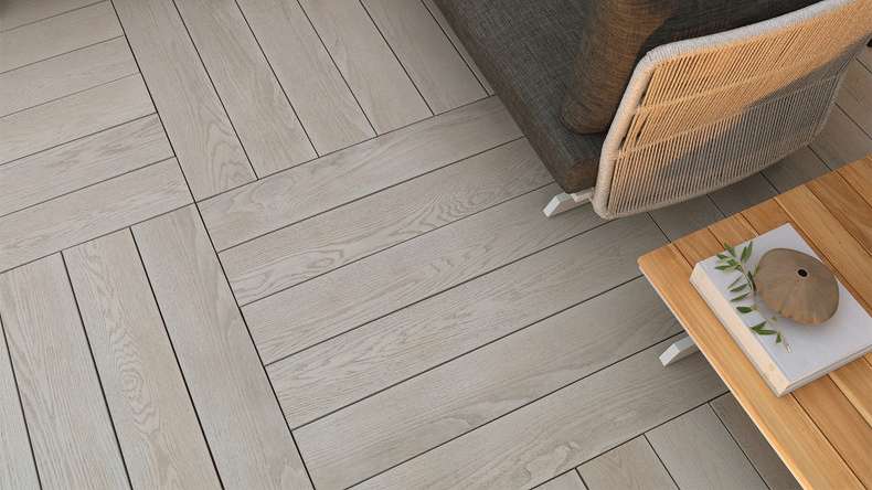 planeo Authoria PureBoard solid decking - Light Lime Oak 3.6m textured
