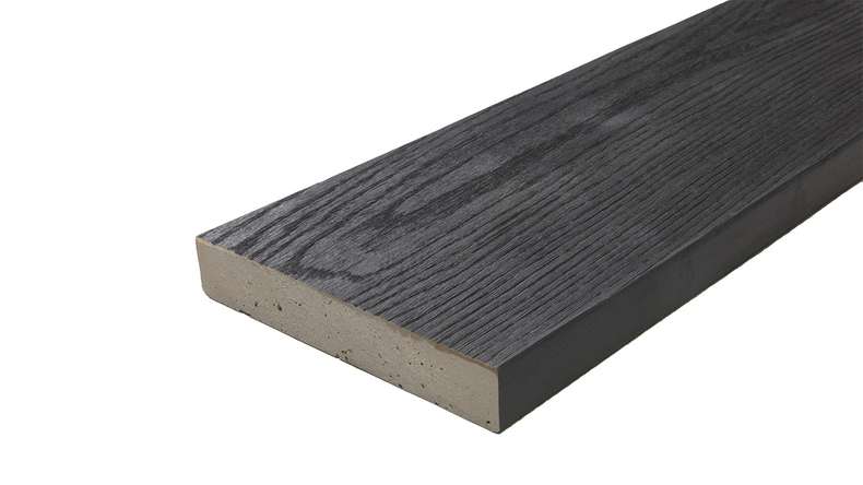 planeo Authoria PureBoard solid decking - Dark Natural 3.6m textured