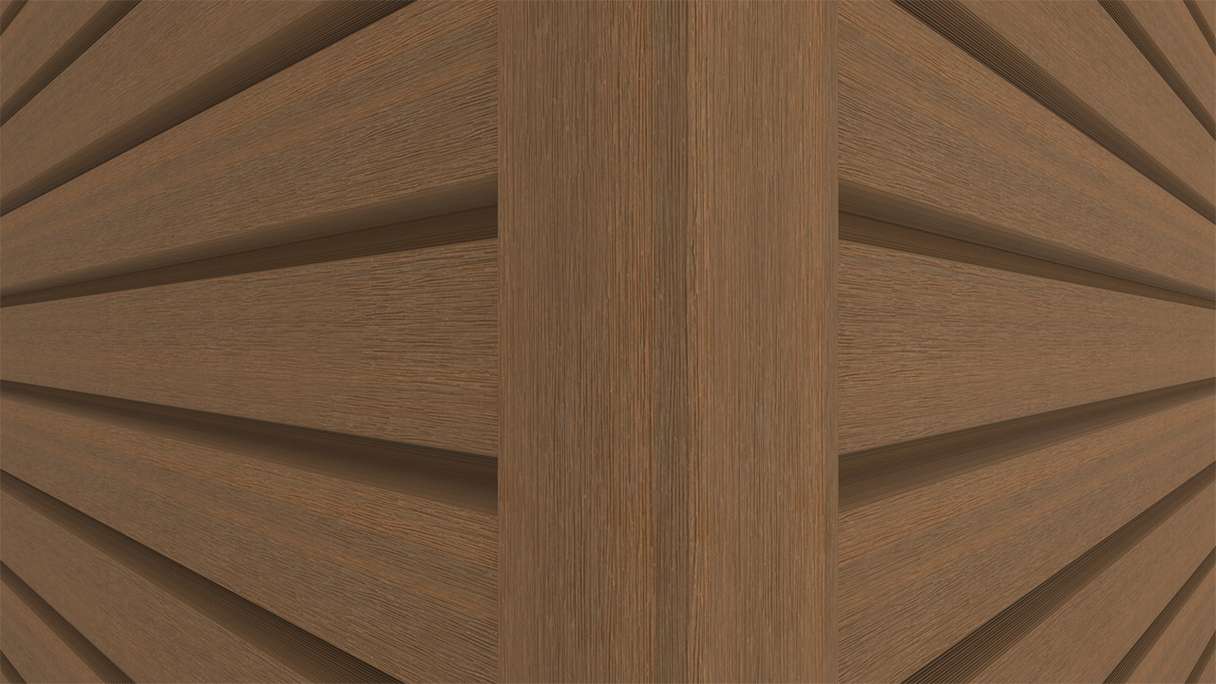 planeo LINEA Wide – WPC CoEx cladding, Burma Teak, 2900 x 181 mm