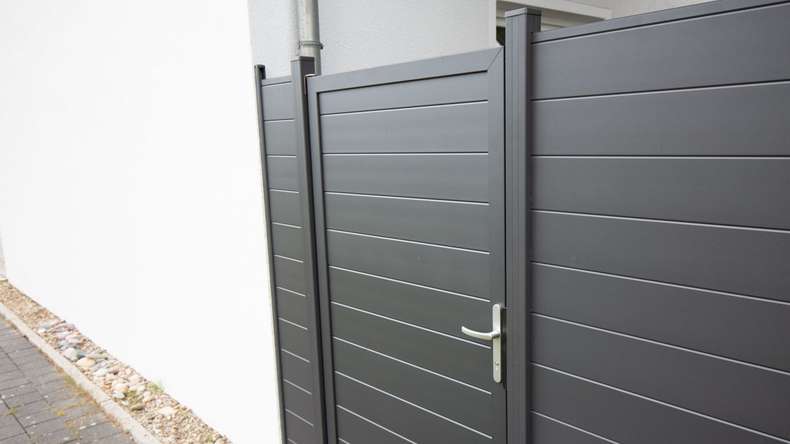 planeo Alumino - garden fence square anthracite grey DB 703