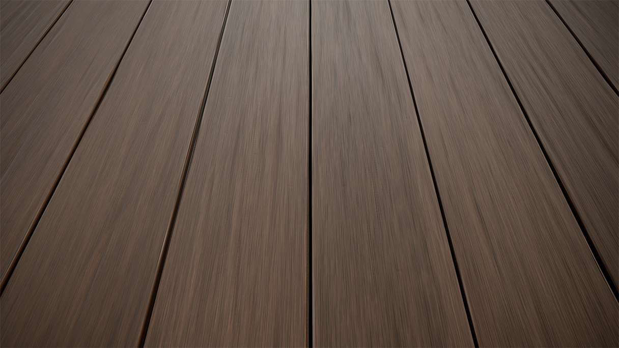 planeo AntikWood WPC Solid decking board - Brown 4.8m antique aged