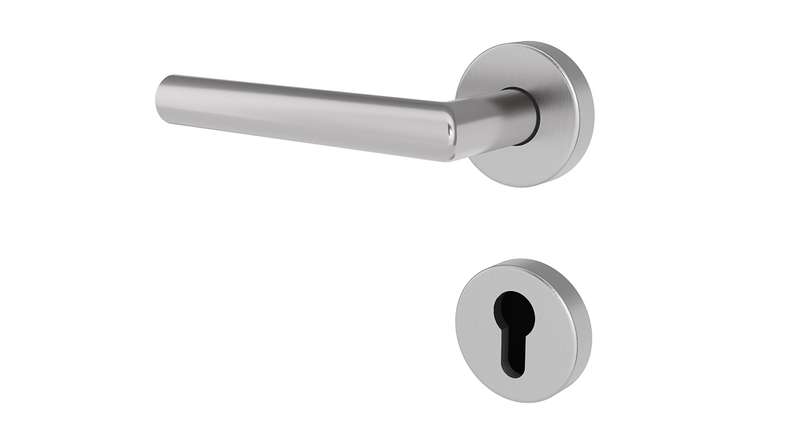 planeo Edelwerk VYRO door handle stainless steel PZ round rose