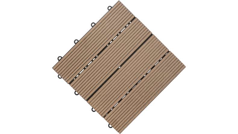 planeo WPC patio tile brown 30x30 cm - 6 pce.