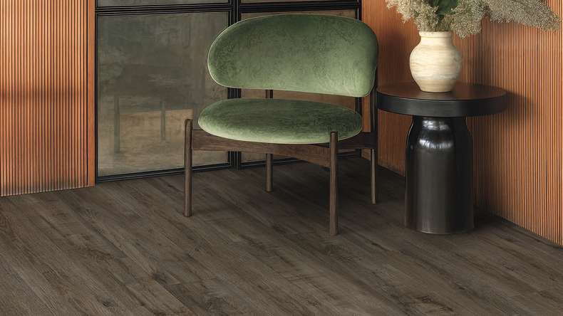 Gerflor Klick Vinyl Rigid - Creation 55 Clic Acoustic Savage Oak Smoked | Impact sound insulation integrated (61241710)