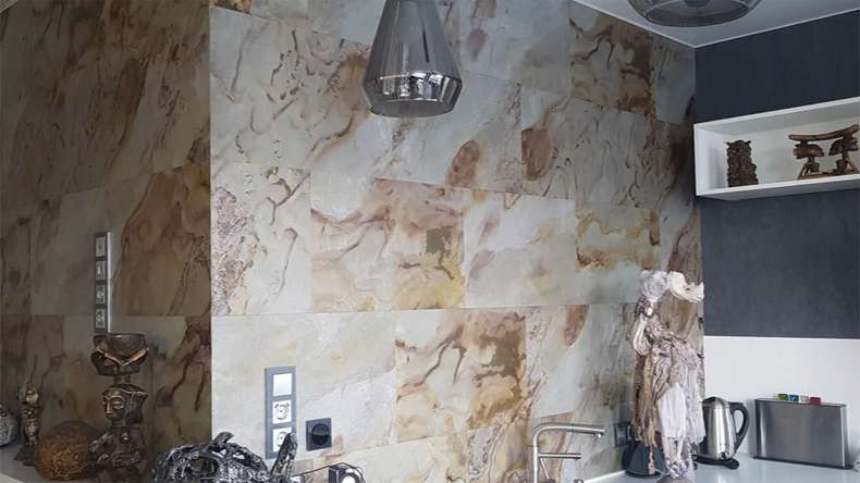 planeo EVOLITH Slate&Stone - Natural stone wall cladding Autumn Drift 1220 x 610 mm