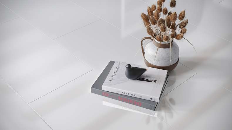 planeo laminate - STONE 2.0 whiteV-joint High gloss