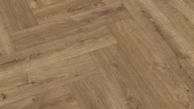 planeo laminate herringbone - amber fire | synchronised embossing (LAMF-200)
