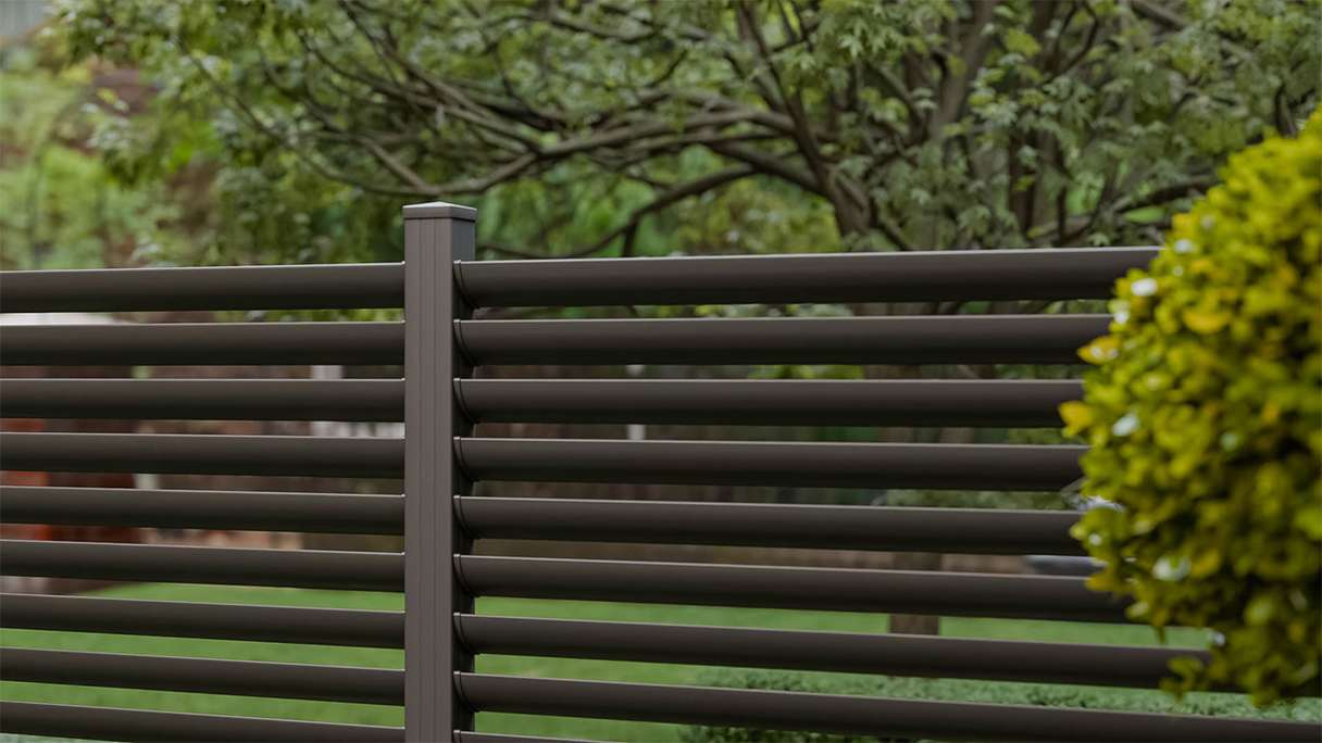 planeo Gardence Metallic Ellipse - Aluminium Garden Fence Square Anthracite | DB703