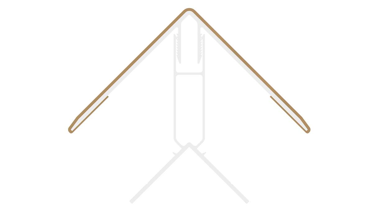 planeo LINEA – Aluminium CoEx external corner profile, Sand, 3000 x 66 x 66 mm