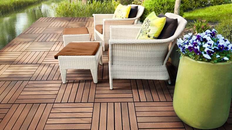 planeo click tile Thermo ash - 6 grooved slats