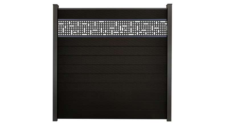 planeo Gardence Strong - BPC plug-in fence mesh black co-ex 180 x 180 cm