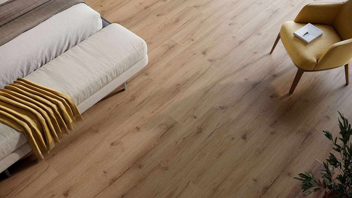 planeo Rigid Click Vinyl - HOMEtec Basic 30 IXPE Earth Oak | Impact sound insulation integrated (RP-E30-4)