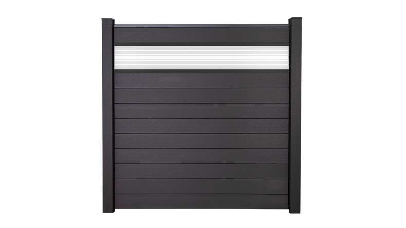 planeo Solid - garden fence design panel glass30 anthracite grey
