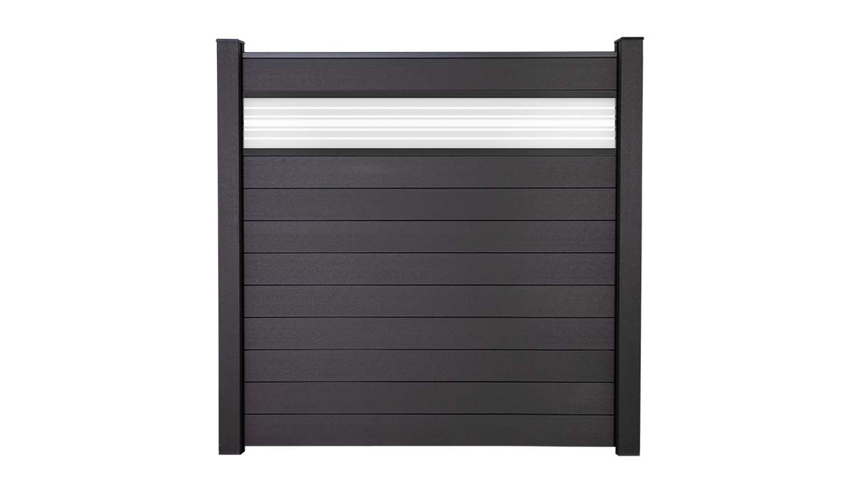 planeo Solid - garden fence design panel glass30 anthracite grey