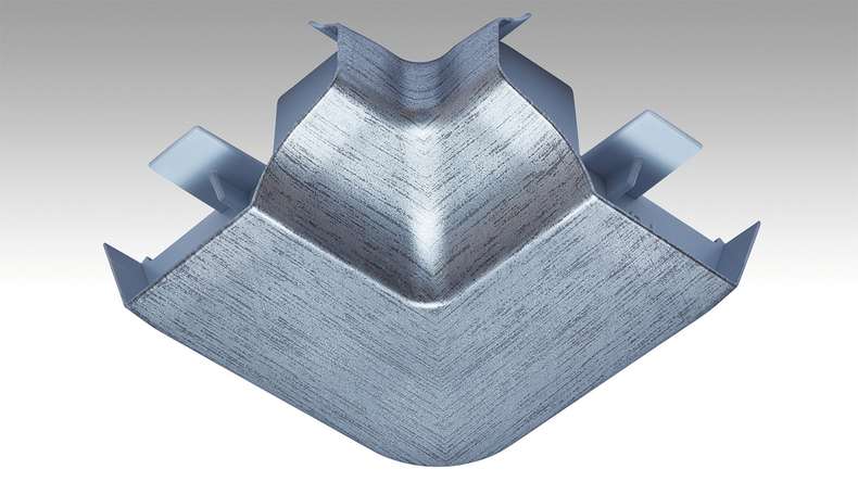 MEISTER inside corner for ceiling moulding 2002 stainless steel (800026-01-02002)