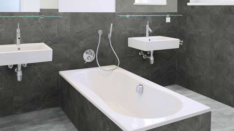planeo Revea - Plastic wall panelling Slate Matt 60 x 30 cm