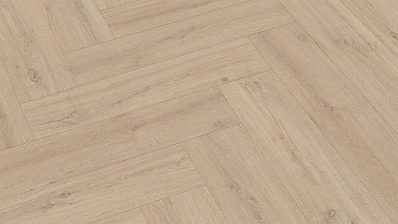 planeo laminate herringbone - coastal sand | synchronised embossing (LAMF-221)