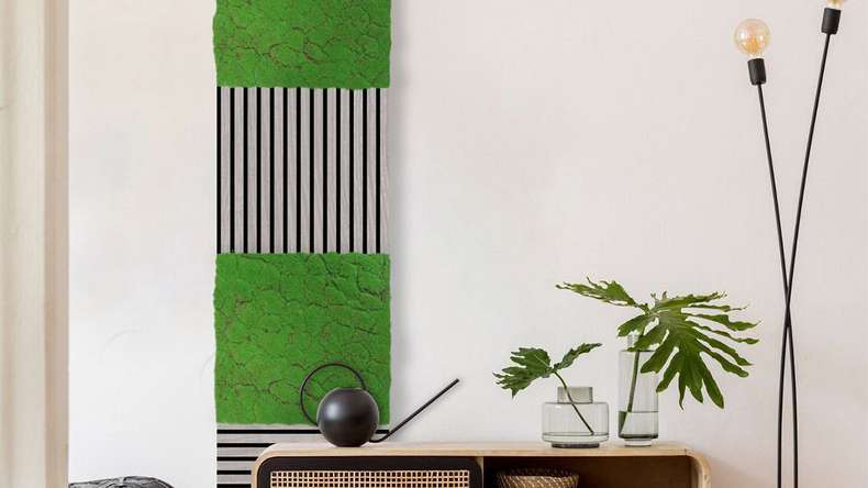 planeo acoustic panel - MixWall Moss Mood Forest Green 52 x 52 cm | artificial moss (PLMW-30121A)