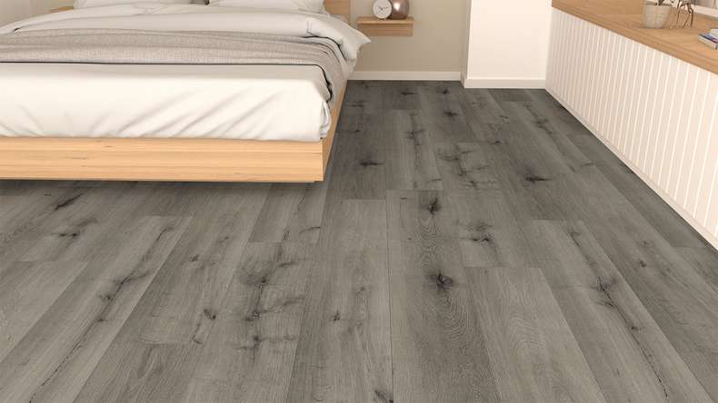 SKAVA rigid click vinyl - Home Grey Oak | integrated impact sound insulation (LO-1090)