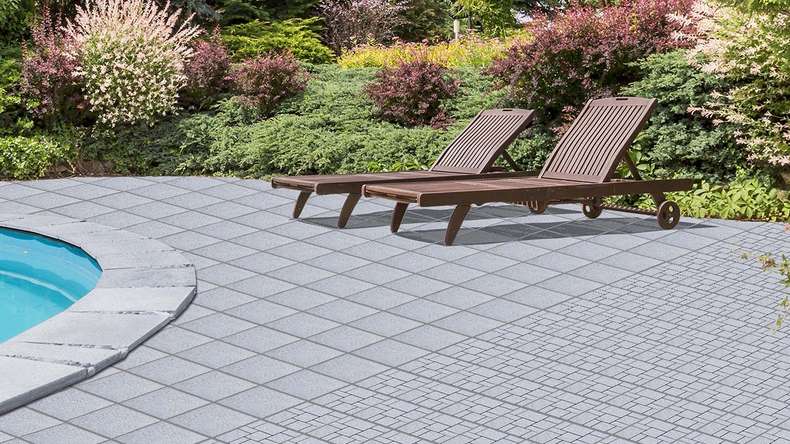 planeo click tile Stone - granite full surface - 4 pcs - 0.36m²