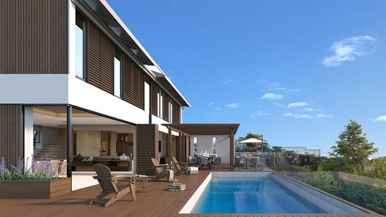 planeo LINEA Slim – WPC CoEx cladding, Ipe Brown, 2900 x 215 mm