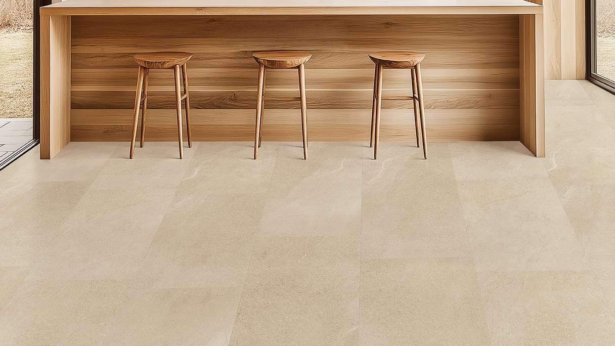 Gerflor Klick Vinyl Rigid - Creation 55 Clic Acoustic Curton Stone Clear | Impact sound insulation integrated (61261603)