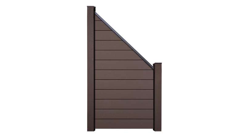 planeo Solid - garden fence sloped Terra