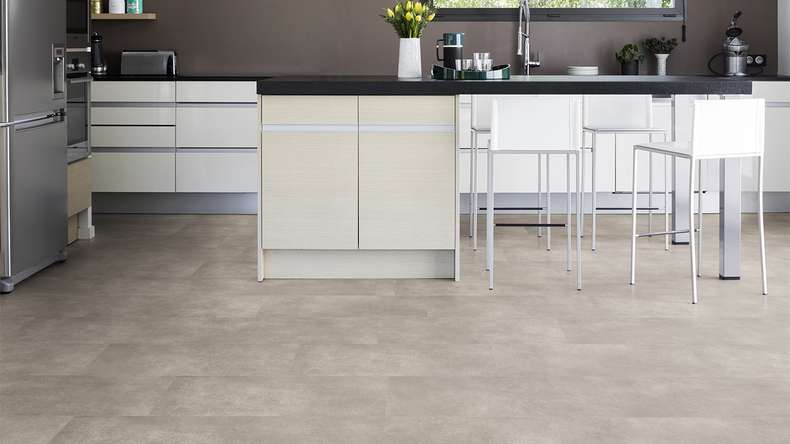 Gerflor Klick Vinyl - Senso Premium Rigid Acoustic Pepper taupe | Impact sound insulation integrated (39480889)