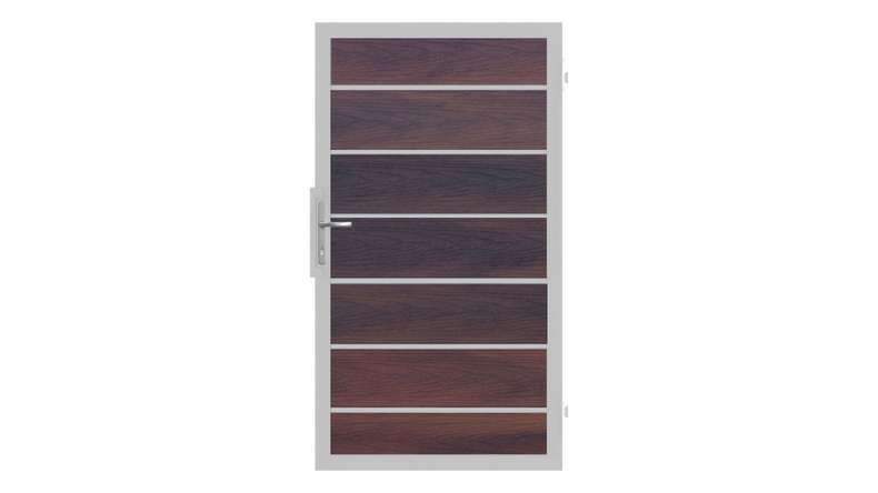 planeo Solid Grande - Premium door walnut co-ex with aluminium frame