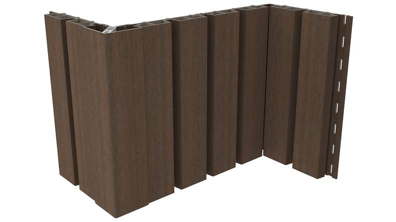 planeo LINEA Wide – WPC CoEx cladding, Ipe Brown, 2900 x 181 mm