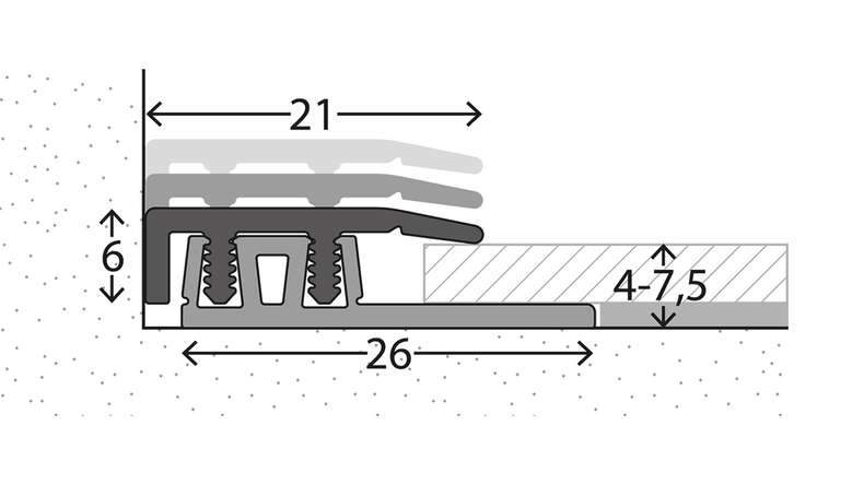 planeo design end profile 423 - 270 cm