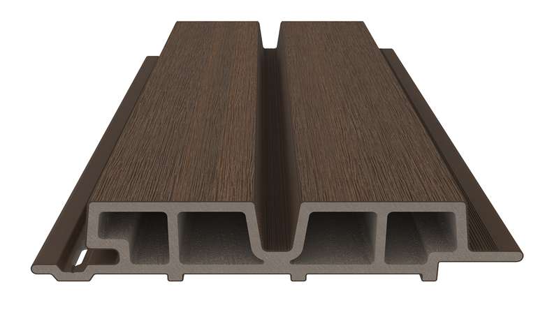 planeo LINEA Wide – WPC CoEx cladding, Ipe Brown, 2900 x 181 mm