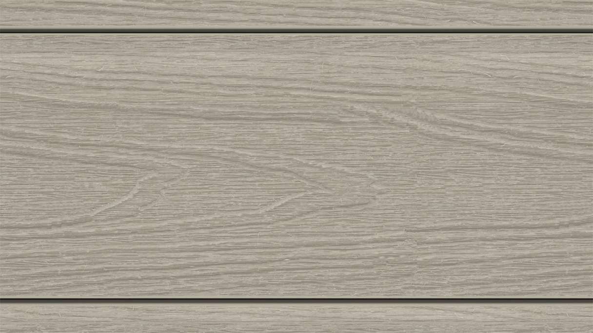 planeo MAXLine Nature - WPC CoEx coated XL decking board hollow chamber - light grey 3m textured/smooth brushed