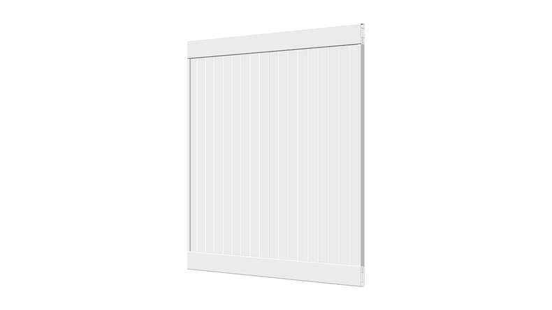 planeo Privara - PVC plug-in fence white - UV-resistant | 177 x 178 cm