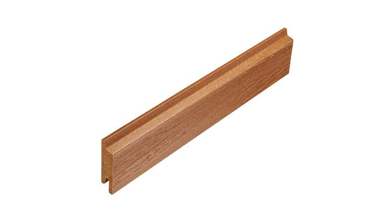 planeo Fassado - WPC rhombus strip façade cladding amber brown