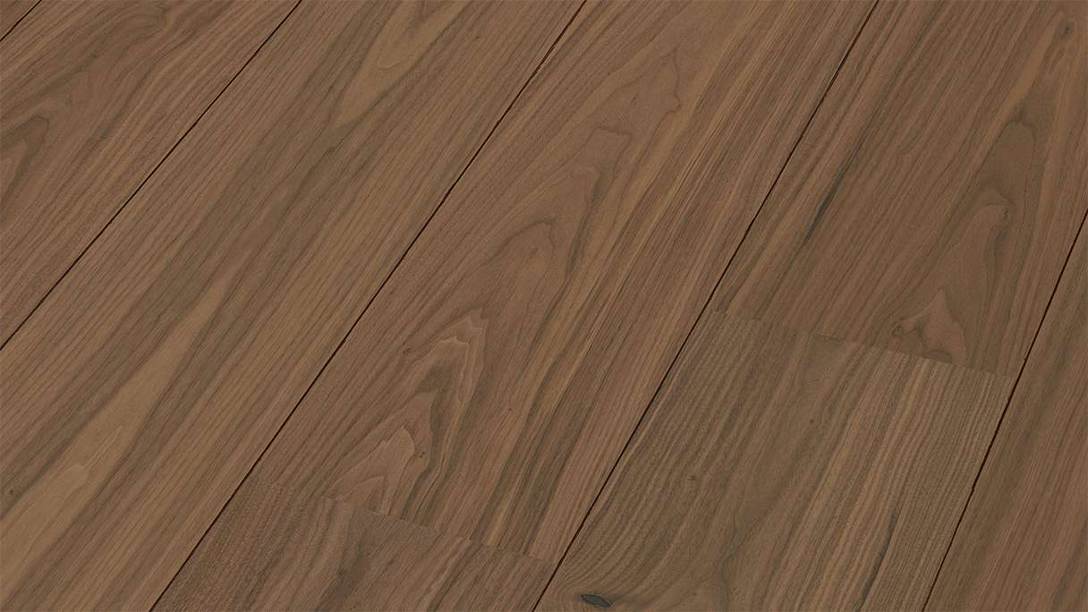 MEISTER Lindura wood flooring HD 400 - 08912 American walnut vivid ultra matt lacquered 2200 x 270 x 11 mm (500214-2200270-08912)