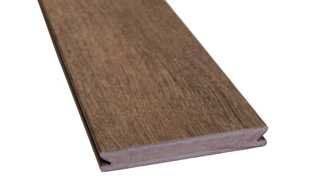 planeo Design Wood – Solid BPC decking board – Yellowish Ipe textured