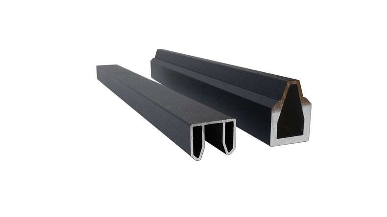 planeo Classic - Aluminium start and end profile anthracite