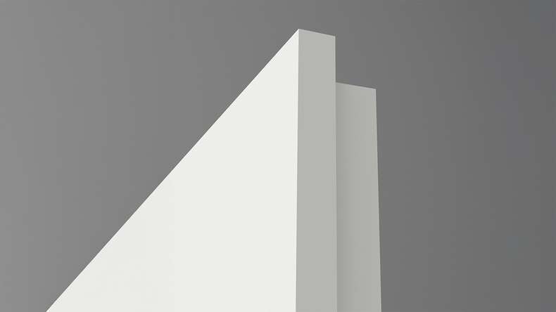 planeo interior door VELA Calma white lacquer 9010 corner edge | lacquered - 2110 x 610|735|860|985 mm