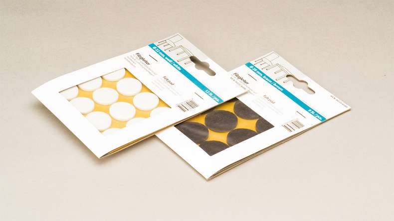 planeo felt glides self-adhesive white 22 mm 12 pieces