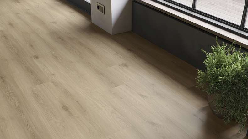 planeo Rigid Click Vinyl - SolutionX 2in1 Oak Cream | Impact sound insulation integrated (ECF-0097)