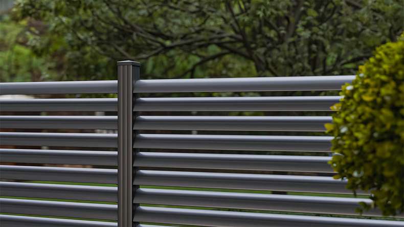 planeo Gardence Metallic Ellipse - Aluminium Garden Fence Square Anthracite | DB703