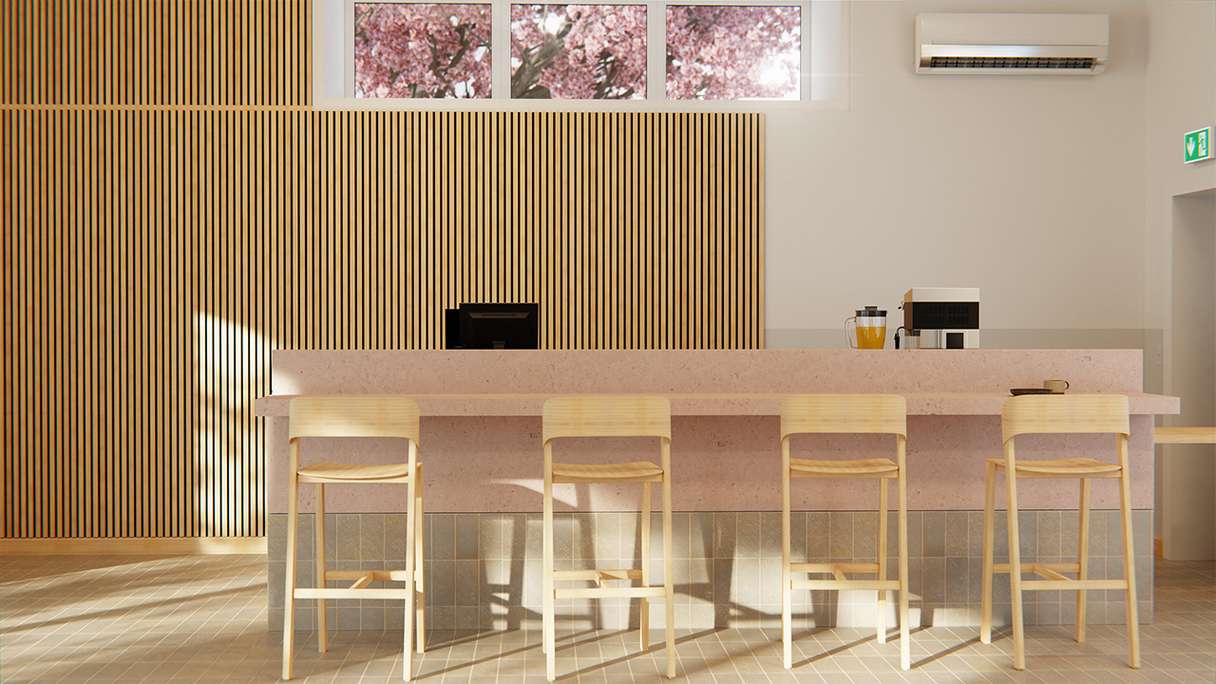 planeo acoustic panels - natural oak 2480 x 600 x 21.5 mm | fire-retardant