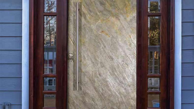 planeo EVOLITH Slate&Stone - Natural stone wall cladding Oxide Wood 1220 x 610 mm