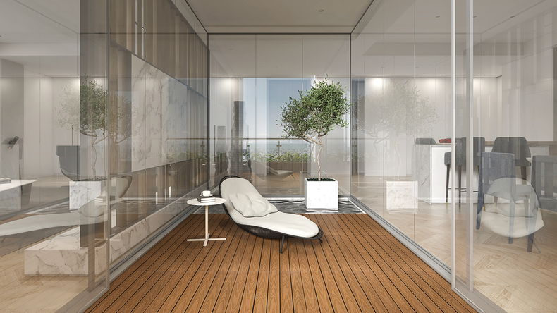 planeo WPC-CoEx decking tile, Burma Teak, 90 x 30 cm
