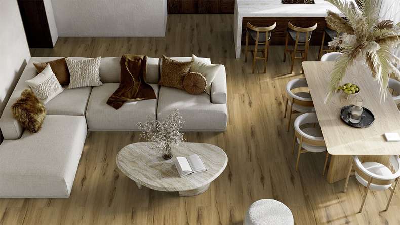 Gerflor Klick Vinyl - Senso Premium Rigid Acoustic Bambi fauve | Impact sound insulation integrated (40441629)