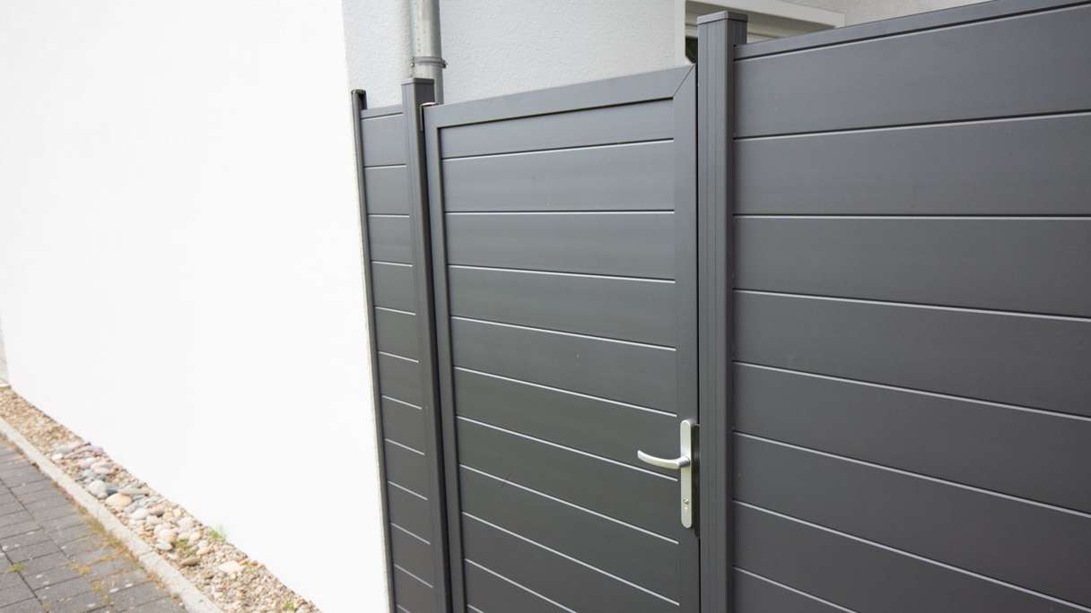 planeo Alumino - garden fence square anthracite grey DB 703