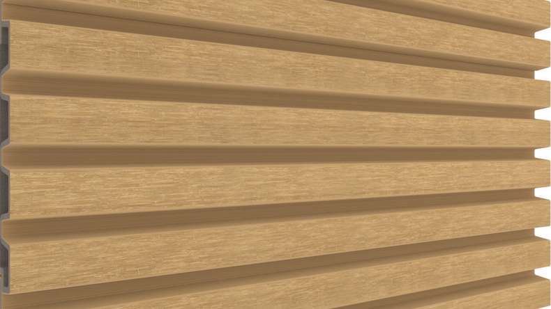 planeo LINEA Slim – WPC CoEx cladding, Sand, 2900 x 215 mm
