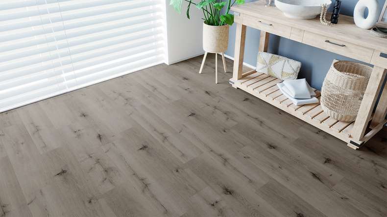 SKAVA rigid click vinyl - Home Grey Oak | integrated impact sound insulation (LO-1090)