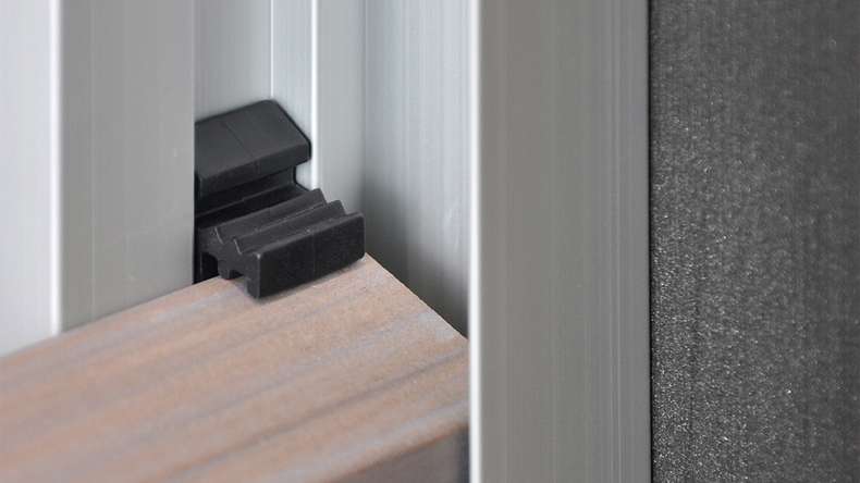 planeo Build privacy fence mounting set 24-27 mm anodised E6/EV1